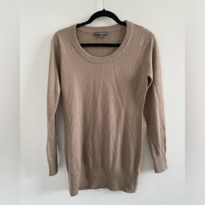 Suéter Forever 21 Mezcla Lana Tostada Manga Larga Talla Grande Minimalista Oficina Foto 1 de 4