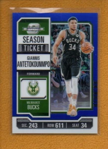 Boleto de temporada Giannis Antetokounmpo 2023-24 Contenders Optic Blue Prizm #29/99 - Imagen 1 de 2