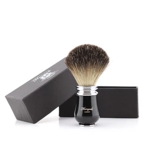 Cepillo de afeitar de cerdas para hombres PELO DE TEJÓN NEGRO espuma jabón cepillos HARYALI - Imagen 1 de 1