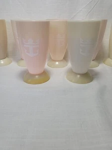 RARE Set Of 7 Royal Caribbean Cruise Line Plastic Cups Vintage GrandpaCore - Picture 1 of 16