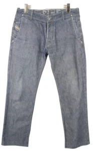 Diesel Revick 008LP Herrenjeans W32 L29 Regular Fit Knopf Fly Denim Blau - Imagen 1 de 7