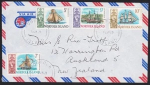 NORFOLK IS 1969 cover to New Zealand - nice franking.......................B2683 - Picture 1 of 1