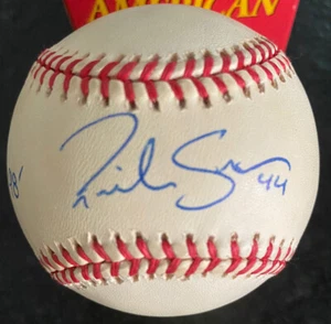 RICHIE SEXSON INDIANS SIGNED AUTOGRAPHED OFFICIAL MAJOR LEAGUE BASEBALL PSA - Picture 1 of 3