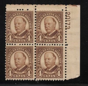 1930 Taft Sc 685 4c brown MNH rotary plate block of 4 CV $20 - Picture 1 of 1