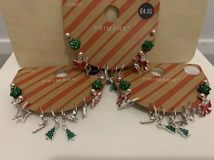 Christmas Earrings 6 Pairs in A Pack - Picture 1 of 2