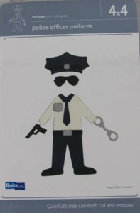 QuicKutz Police Officer Uniform 4x4 1 cutting dies REV-0274-S - Picture 1 of 2