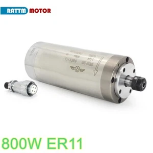 800W 0.8KW ER11 CNC Water Cooled Spindle Motor 220V 5A 24000rpm 400Hz 65*158mm - Picture 1 of 6