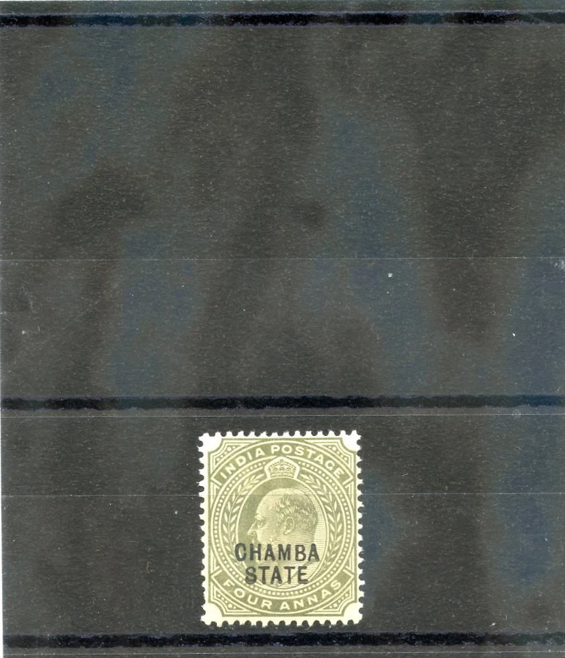 ИНДИЯ (CHAMBA) Sc 25 (SG 35) * F-VF HR 1904 4a оливковый $27 - Изображение 1 из 1