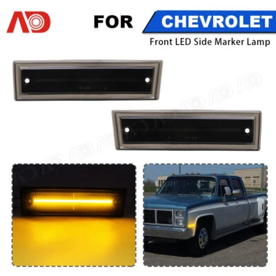 Светодиодный передний боковой габаритный фонарь дымчатая линза для 81-91 Chevy Blazer C10 C20 C30 GMC - Изображение 1 из 4