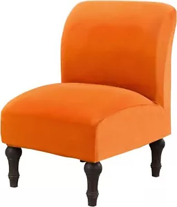 Velvet Armless Chair Slipcover Accent Chair Cover Slipper Chair Slipcovers Hotel - Picture 1 of 7