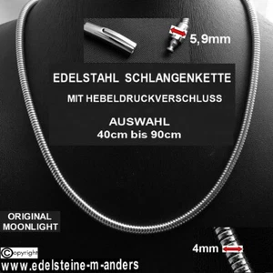 Schlangenkette Damen Schlangen Halskette Anhängerkette Edelstahl Schmuckkette - Bild 1 von 1