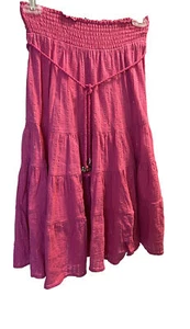 Justice Size 7 Girls Boho Skirt Hot Pink - Picture 1 of 5