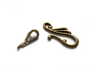 5 Knebelverschlüsse bronze 19 x 16 mm   Verschluss Schmuckgestaltung - Bild 1 von 1