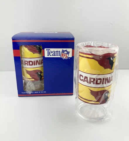 NEW Original 90’s Arizona Cardinals Vintage Team NFL Plastic Glasses SET (4) Cover