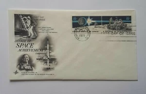 USA, FDC , 	DECADE OF SPACE ACHIEVEMENTS , 1961-1971	1971		 	BKL OF 2 	8	CENTS  - Picture 1 of 1