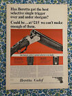 Vintage 1966 Pietro Beretta Galef Over And Under Shotgun Print Ad