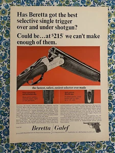 Vintage 1966 Pietro Beretta Galef Over And Under Shotgun Print Ad - Picture 1 of 7