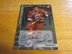 Autógrafos David Tanabe 2000-01 serie firma BAP #162 tarjeta de huracanes de la NHL - Imagen 1 de 2