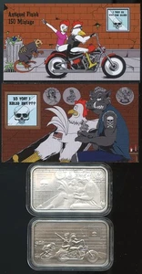 2x 1 oz metalli spericolati USA GSP pollo tuono set 2 barre .999 tatuaggio argento fine - Foto 1 di 3