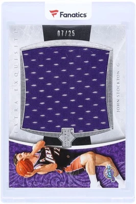 John Stockton Utah Jazz 2005-06 Upper Deck Exquisite Collection #EX-JS 7/25 Card - Image 1 of 3