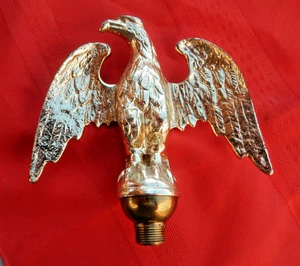 Große, Vintage Messing Adler Flagge Topper Endstück, wirklich schön - Bild 1 von 7