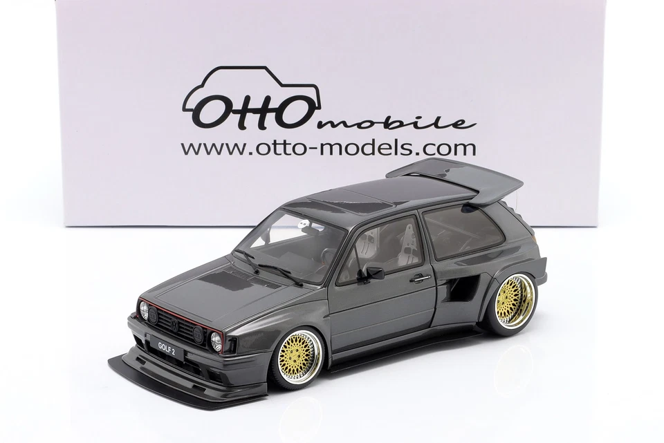 1 18 OTTOmobile VW Volkswagen Golf II GTi Khyzyl Saleem Ascot grey OT476