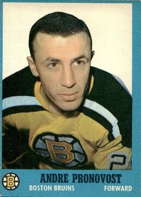 1962-63 Topps SET BREAK #19 Andre Pronovost NMMT - Image 1 of 2