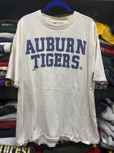 Vintage 1990s University Of Auburn Tigers Oneita Single Stitch Tshirt XL 22x28 - Picture 1 of 10