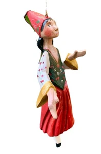 House Of Hatten 9 Ladies Danzanti Dodici Giorni Di Natale Ornamento 1989 Vintage - Foto 1 di 7