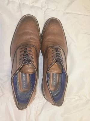 Vince Camuto Mens VY-Lawsen Brown Oxford Dress Shoe Size 9M.Man Made Sole. - Image 1 of 4