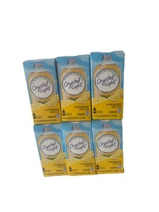 6 Pack Crystal Light Lemonade Sugar Free On-the-Go Drink Mix 60 Packets - Picture 1 of 1