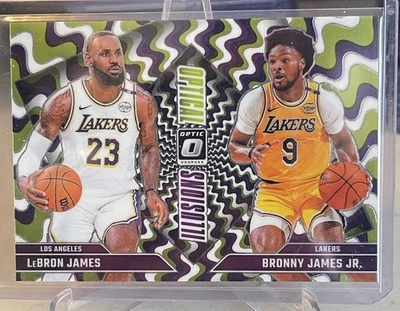 2024-25 Optic Lebron James Bronny James Optical Illusions Lakers Heat Cavaliers - Image 1 of 2