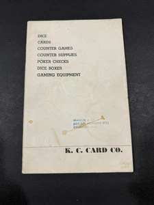 Frühe K.C. Karte - Mason Company Glücksspielgerätekatalog - Bild 1 von 8