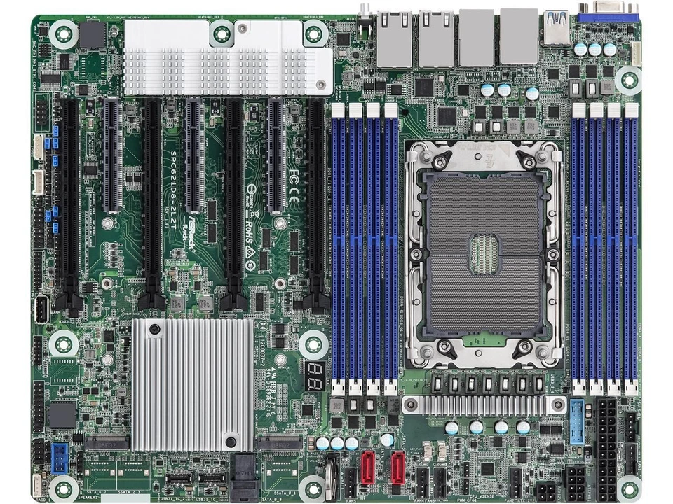 AsRock Rack SPC621D8-2L2T ATX Server Motherboard Single Socket P+ (LGA 4189) Int - Image 1 of 4