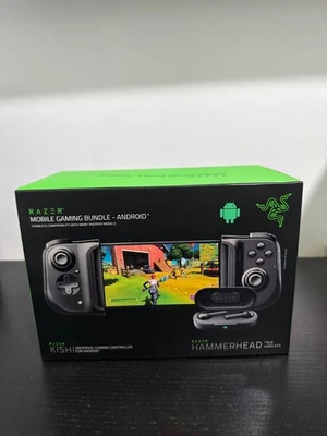 Pacote de jogos móveis Razer para Android Kishi controlador fones de ouvido Hammerhead preto - Imagem 1 de 2