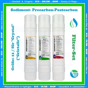 Filter-Set 💧 Waserfilter CRYSTAL / CRISTALLE 💧 Sediment + Pre- & Postcarbon - Bild 1 von 3