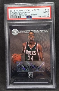 2013-14 Totally Certified Rookie Roll Call Giannis Antetokounmpo RC AUTO PSA 9 - Picture 1 of 2