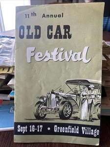 Greenfield Village 11th Annual Old Car Festival Program 1961 - Bild 1 von 5