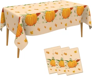 3 Kaminsims Thanksgiving Plastico Para entschreibbar 54x108 Zoll Calabaza Hoja Arce - Bild 1 von 12