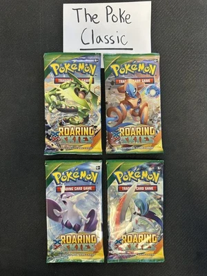 Pokemon XY Roaring Skies Factory Sealed Booster Pack Art Set (4 Packs) - Image 1 of 2