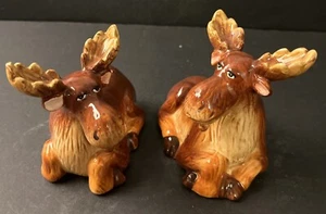 Vintage Moose Hunting Medium S&P Salt & Pepper Shaker Set B22 - Bild 1 von 5