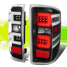 3D LED DRL C-Bar Tail Brake Lights for Silverado Sierra HD 14-19 Black Clear