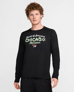 NWT BOA Nike Men Chicago Marathon 2024 Long Sleve Element Running Top FV6326-010 - Picture 1 of 6