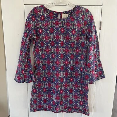 Vestido Peek Niñas Talla 12 Bonito Estampado Ligero Calado Rosa Rojo Púrpura Foto 1 de 4