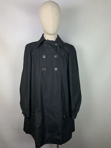 Kenzo Jeans vintage women’s trench coat size 36 S black cotton - Picture 1 of 16