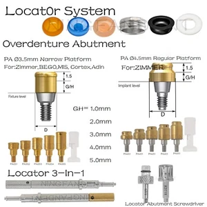 Zimmer Mis Adin Localizador Dental Pilares Tapas Masculinas Herramientas Para Ø3.5/4.5mm D 1-5mm - Imagen 1 de 201