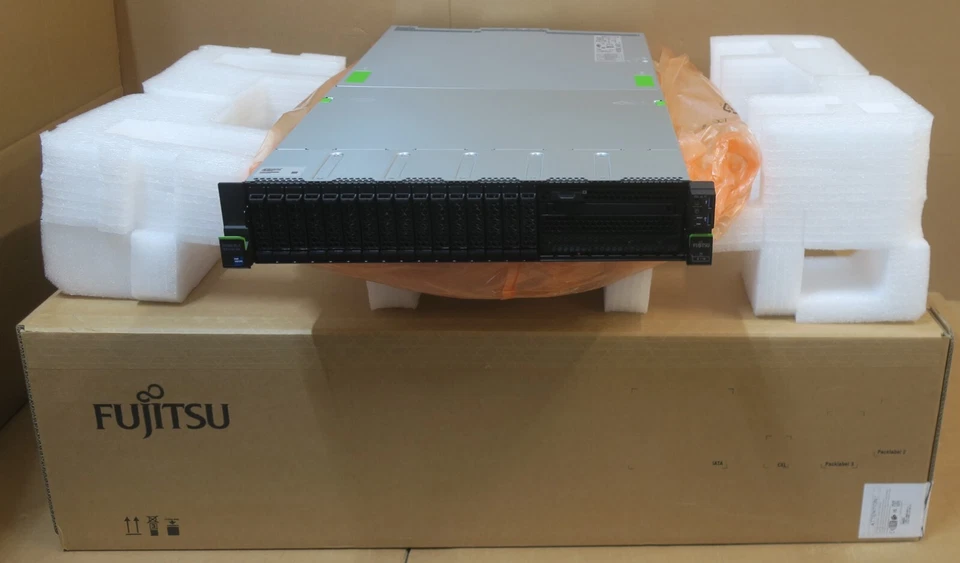 NEW Fujitsu Primergy RX2540 M6 2x 24C Gold 6336Y 128GB RAM 16x SFF Bay 2U Server - Image 1 of 4