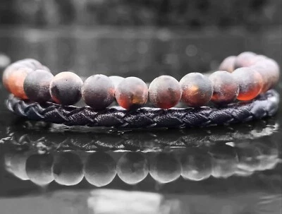 Lederarmband  Herren Bernstein  2erSet 2in1 SurferArmband Damen0306 - Bild 1 von 4