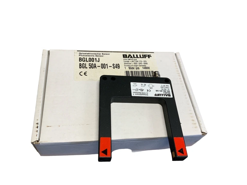 Balluff BGL001J BGL 50A-001-S49 Beam Sensor Forked 10-30V 50mm 3 Pin Connector - Image 1 of 1
