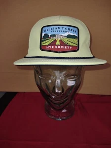 William and Chris Vineyards Hye Society Como Nuevo/Marino Cuerda Sombrero Gorra Bodega de Texas - Imagen 1 de 12